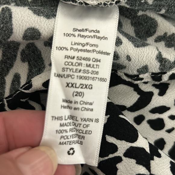 Black and white Scoop dress XXL -20 - Picture 6 of 7